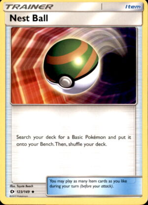 Pokemon SM Base Set Nest Ball 123/149 UNCOMMON LP