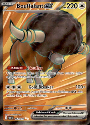 Pokemon White Flare Bouffalant ex 162/086 HOLO ULTRA RARE NM