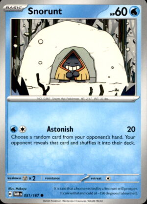 Pokemon Twilight Masquerade Snorunt 051/167 COMMON LP