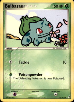 Pokemon Crystal Guardians Bulbasaur 45/100 COMMON LP
