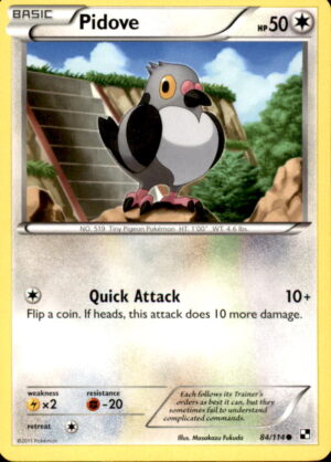 Pokemon Black & White Pidove 84/114 COMMON LP