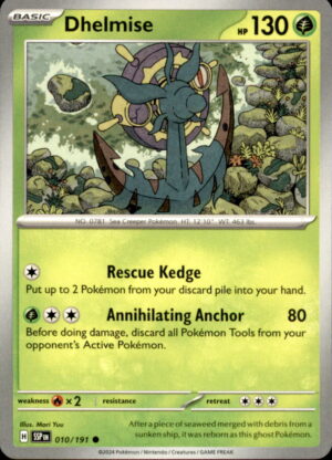 Pokemon Surging Sparks Dhelmise 010/191 COMMON NM
