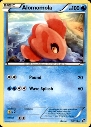 Pokemon Black & White Alomomola 38/114 UNCOMMON LP
