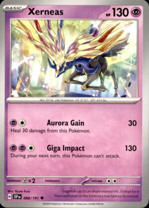 Pokemon Surging Sparks Xerneas 088/191 UNCOMMON NM