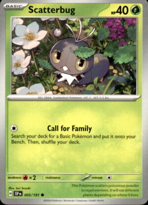Pokemon Surging Sparks Scatterbug 005/191 COMMON NM