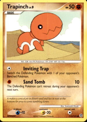 Pokemon Secret Wonders Trapinch 115/132 COMMON LP