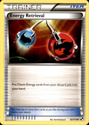 Pokemon Black & White Energy Retrieval 92/114 UNCOMMON MP