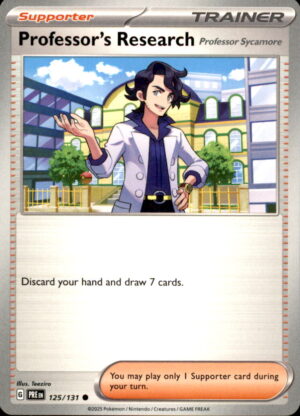 Pokemon Prismatic Evolutions Professor's Research 125/131 NM