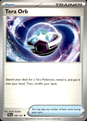 Pokemon Prize Pack Series Cards Tera Orb 189/191 HOLO UNCOMMON NM