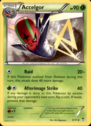 Pokemon Furious Fists Accelgor 9/111 UNCOMMON LP