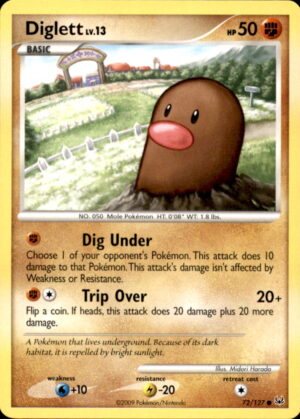 Pokemon Platinum Diglett 72/127 COMMON LP