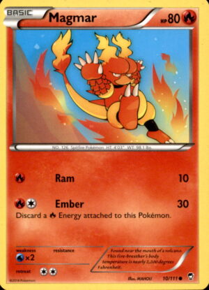 Pokemon Furious Fists Magmar 10/111 COMMON LP-