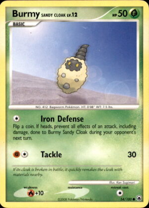 Pokemon Majestic Dawn Burmy Sandy Cloak 54/100 COMMON LP