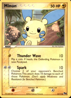Pokemon POP Series 1 Minun 12/17 COMMON LP