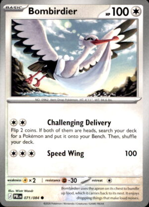 Pokemon Pitch Black Bombirdier 071/084 COMMON LP