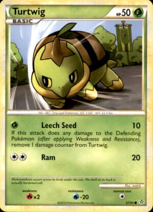 Pokemon HGSS Unleashed Turtwig 67/95 COMMON LP