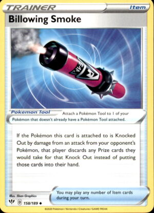 Pokemon Darkness Ablaze Billowing Smoke 158/189 UNCOMMON NM