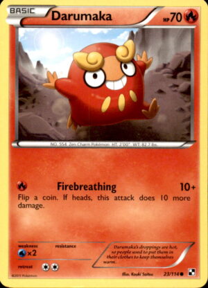 Pokemon Black & White Darumaka 23/114 COMMON LP