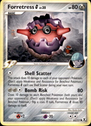 Pokemon Rising Rivals Forretress G 61/111 COMMON LP