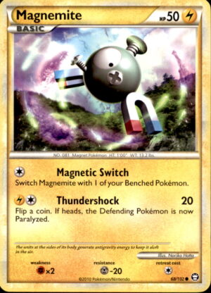 Pokemon HGSS Triumphant Magnemite 68/102 COMMON LP