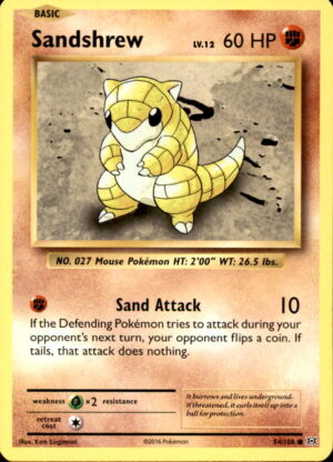 Pokemon Evolutions Sandshrew 54/108 COMMON LP