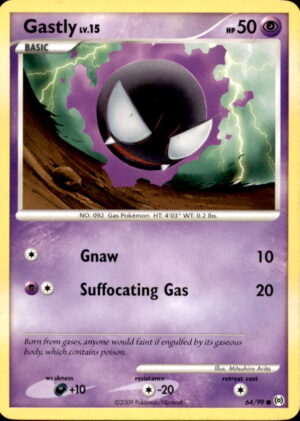Pokemon Arceus Gastly 64/99 COMMON LP