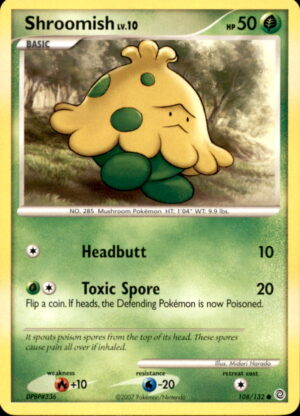 Pokemon Secret Wonders Shroomish 108/132 COMMON LP