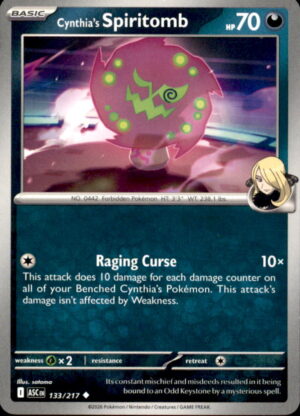 Pokemon Ascended Heroes Cynthia's Spiritomb 133/217 UNCOMMON LP