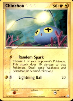 Pokemon Hidden Legends Chinchou 57/101 COMMON LP