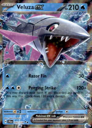 Pokemon Journey Together Veluza ex 043/159 HOLO DOUBLE RARE NM